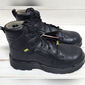 New Rockport Black 6" Lace to Toe Black Work Boot Size 10.5